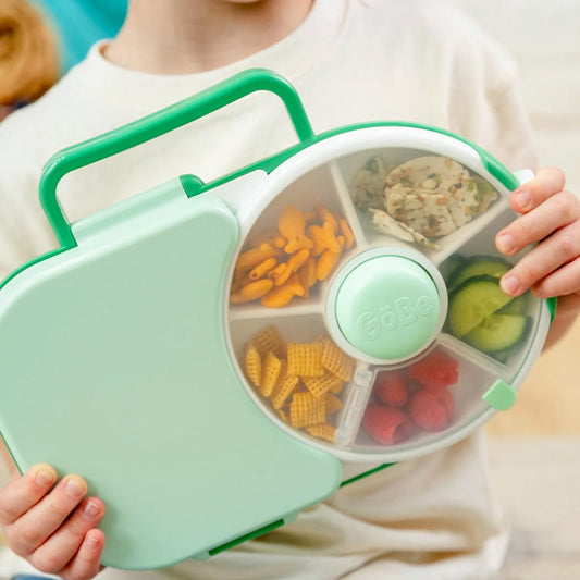 GoBe 2in1 Lunchbox & Snack Spinner Sticker Edition sage green