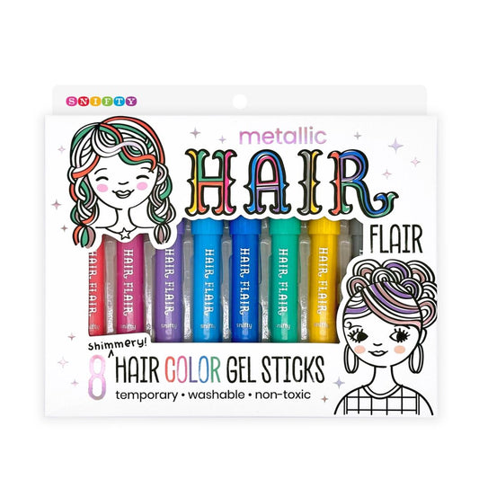 Hair Flair Gel-Stifte für die Haare 'Metallic Glitter'