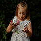 Handgemachte Baby Rassel 'Erdbeer-Cupcake'