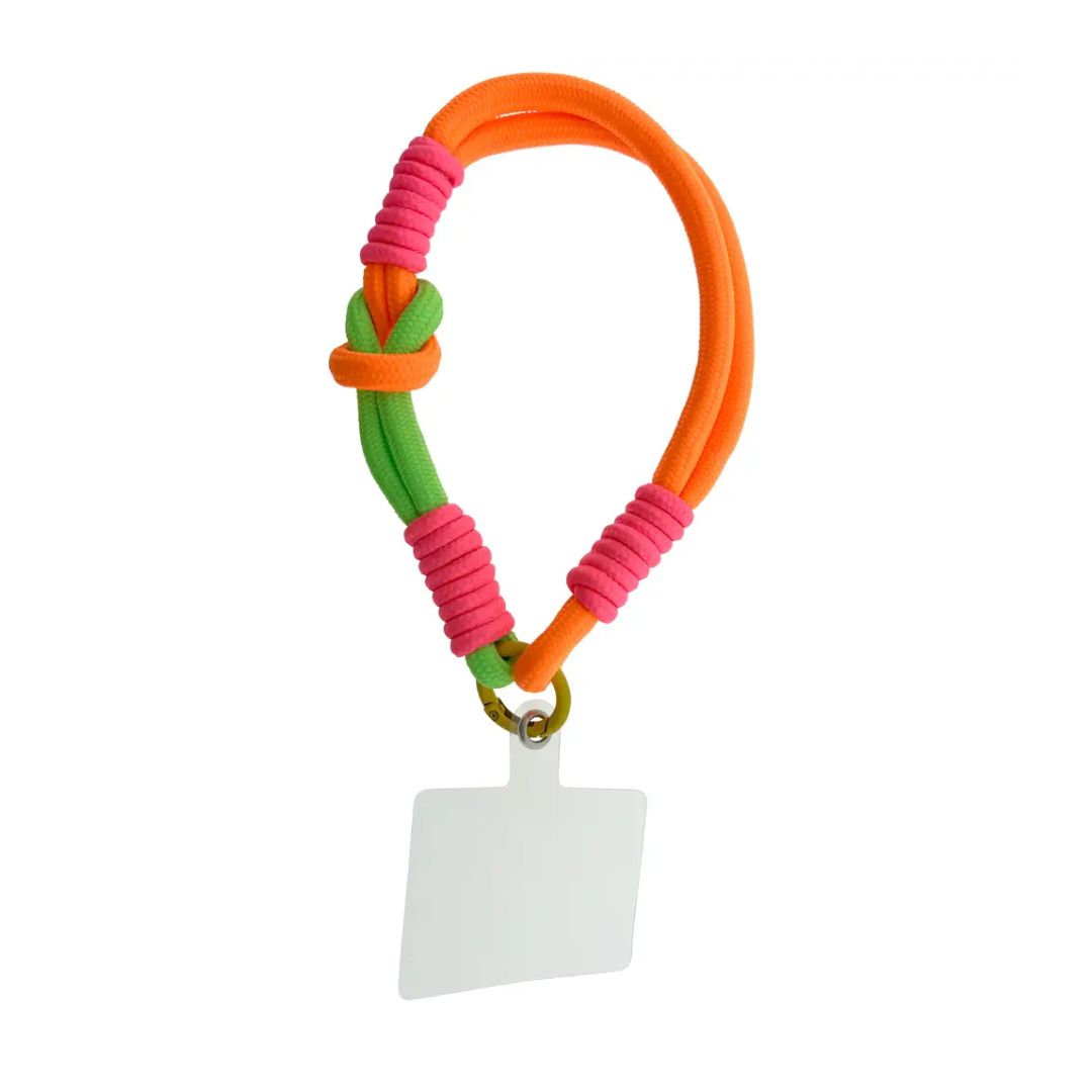 Handy Telefonband "kurz" orange/grün/pink