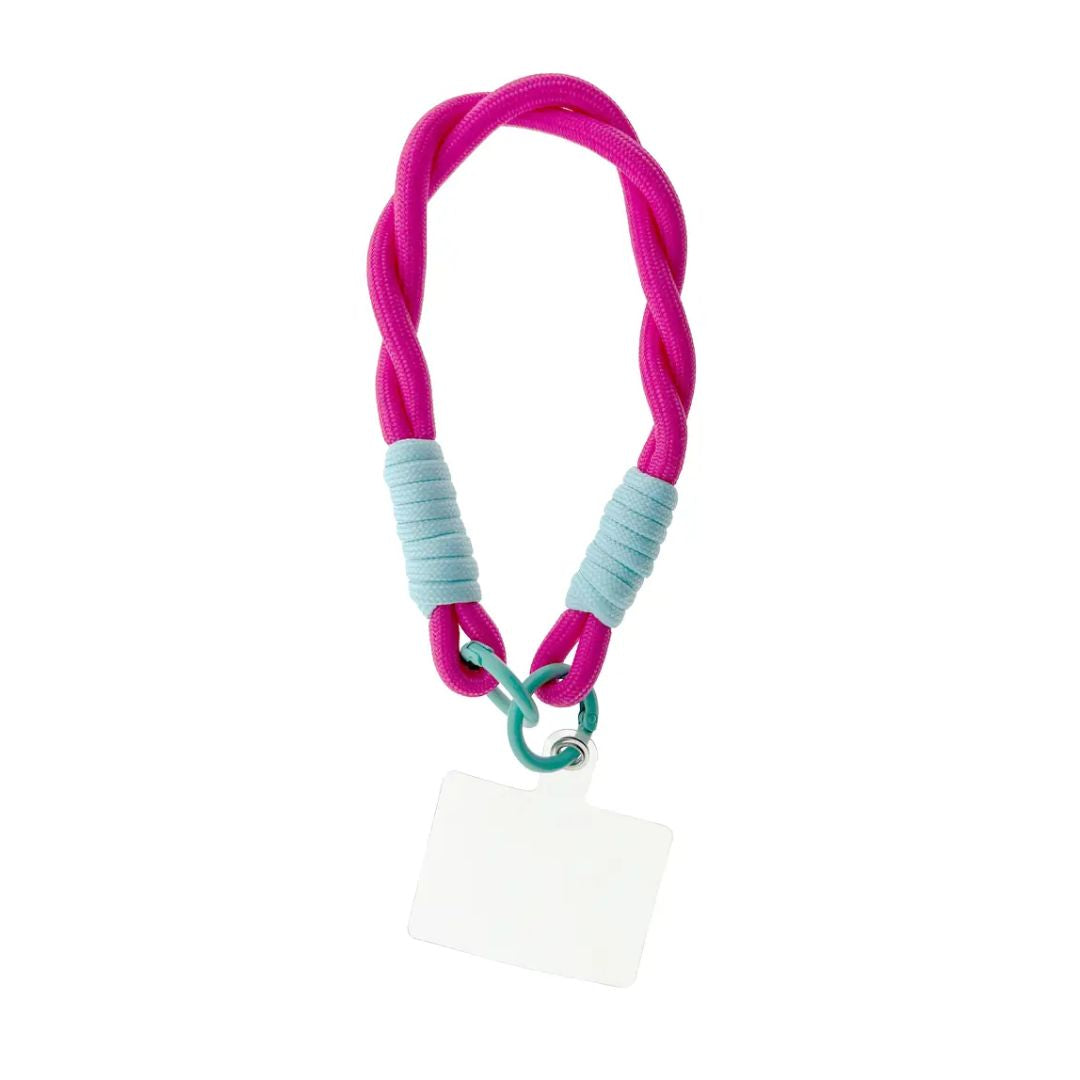 Handy Telefonband "kurz" pink/blau