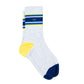 Herren Retro Socken mit Karomuster mehrfarbig grau/blau/gelb