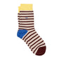 Herren Socken mit Streifenmuster mehrfarbig beige/bordeaux