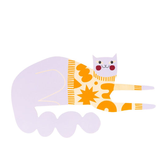 Hölzerne Wanddekoration 'RUBY THE CAT'