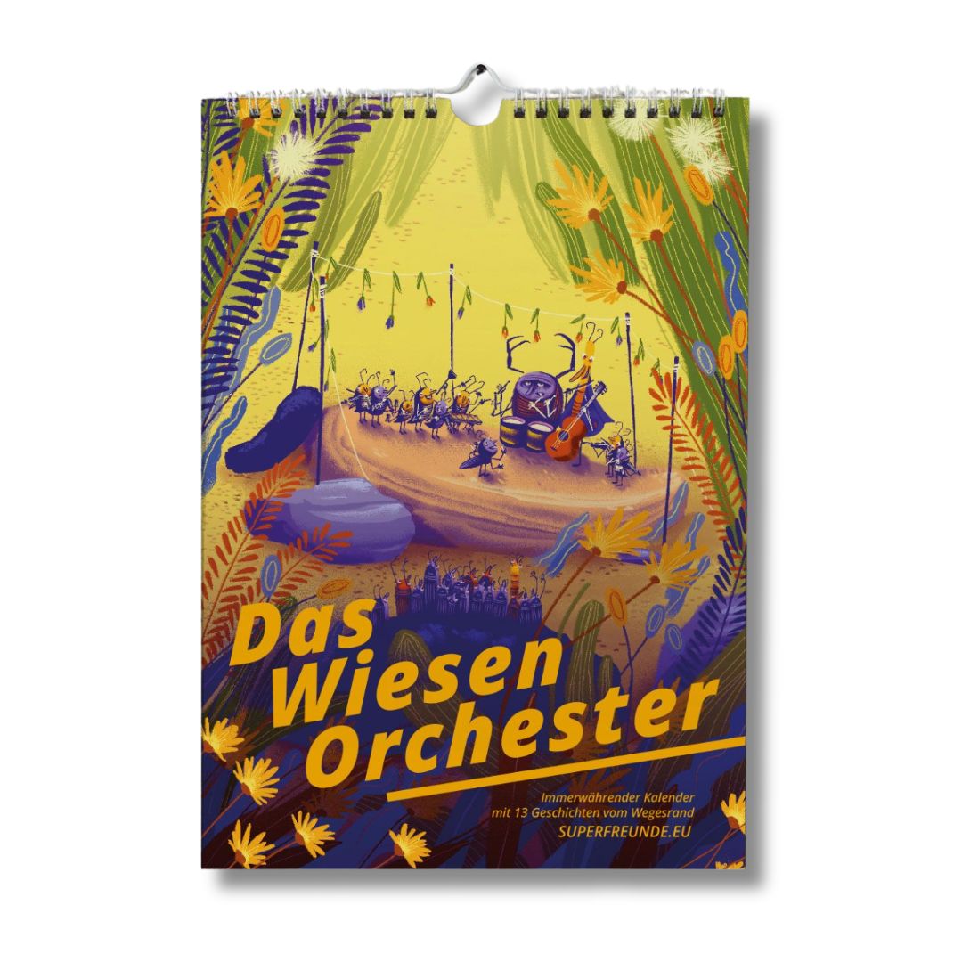 Immerwährender Kalender A4 'Das Wiesen-Orchester'