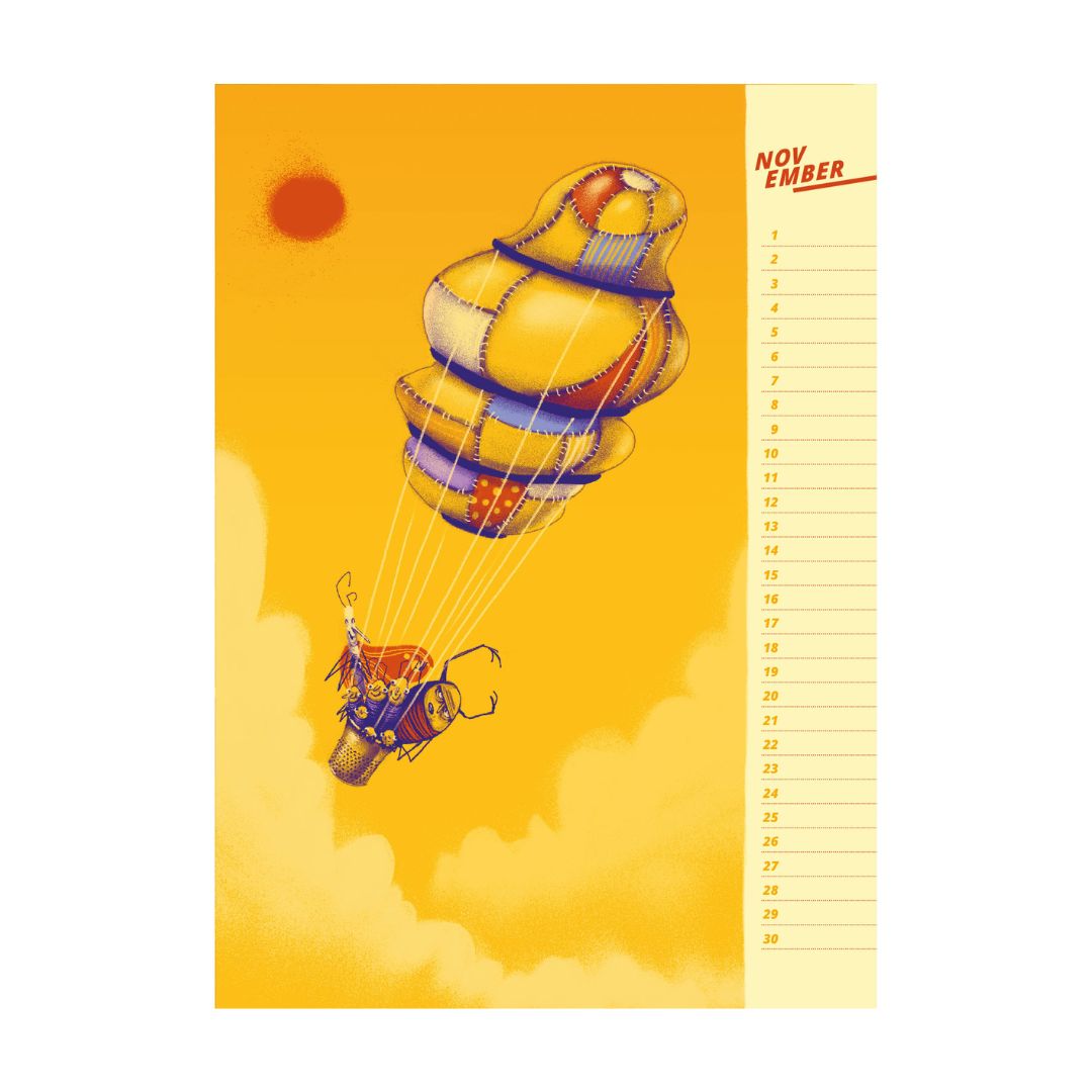 Immerwährender Kalender A4 'Das Wiesen-Orchester'