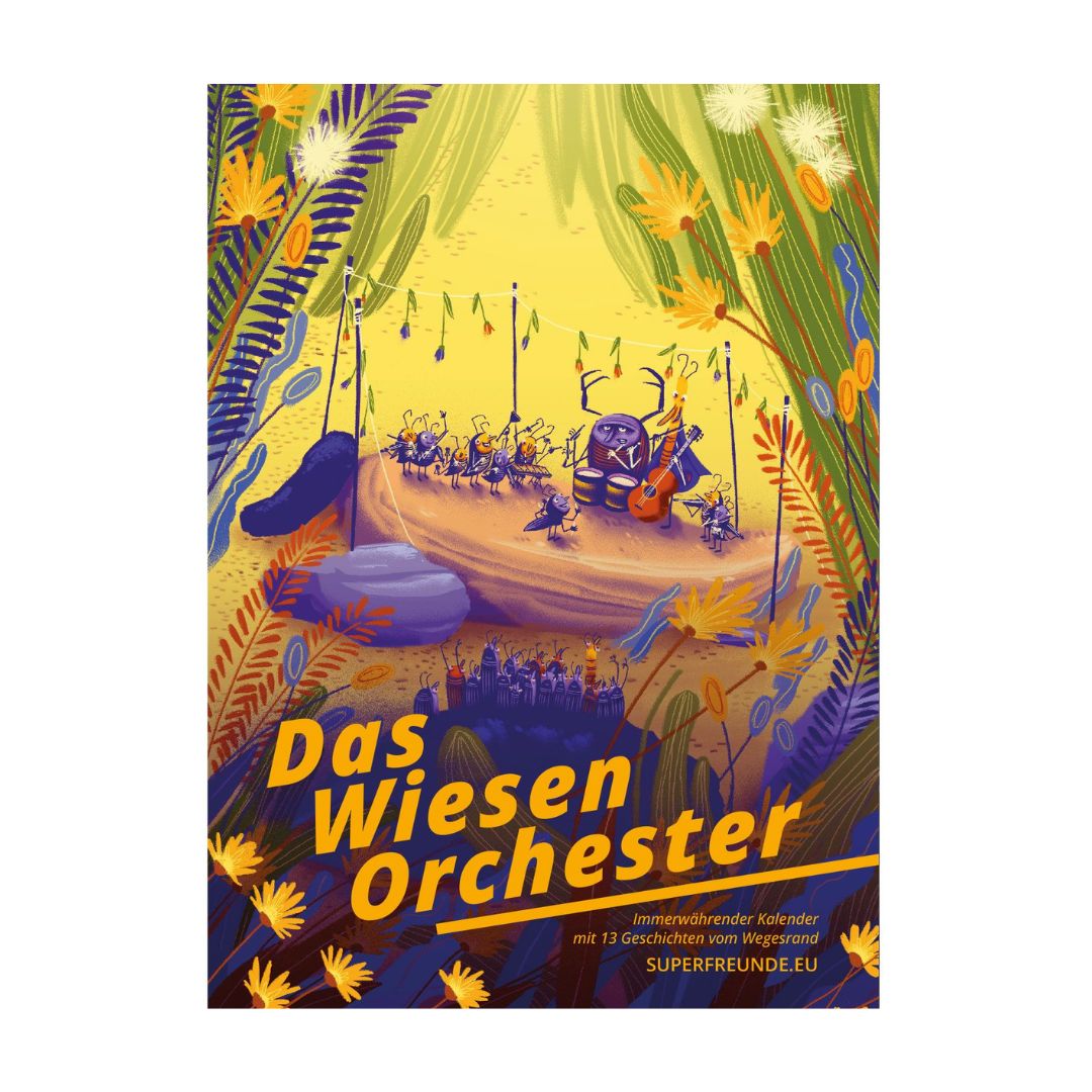 Immerwährender Kalender A4 'Das Wiesen-Orchester'