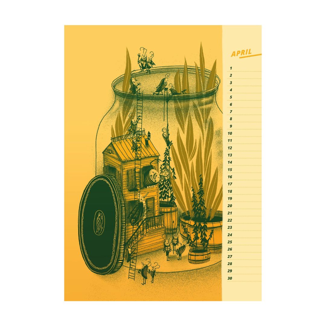 Immerwährender Kalender A4 'Das Wiesen-Orchester'
