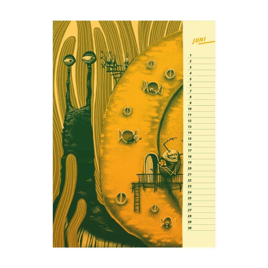 Immerwährender Kalender A4 'Das Wiesen-Orchester'