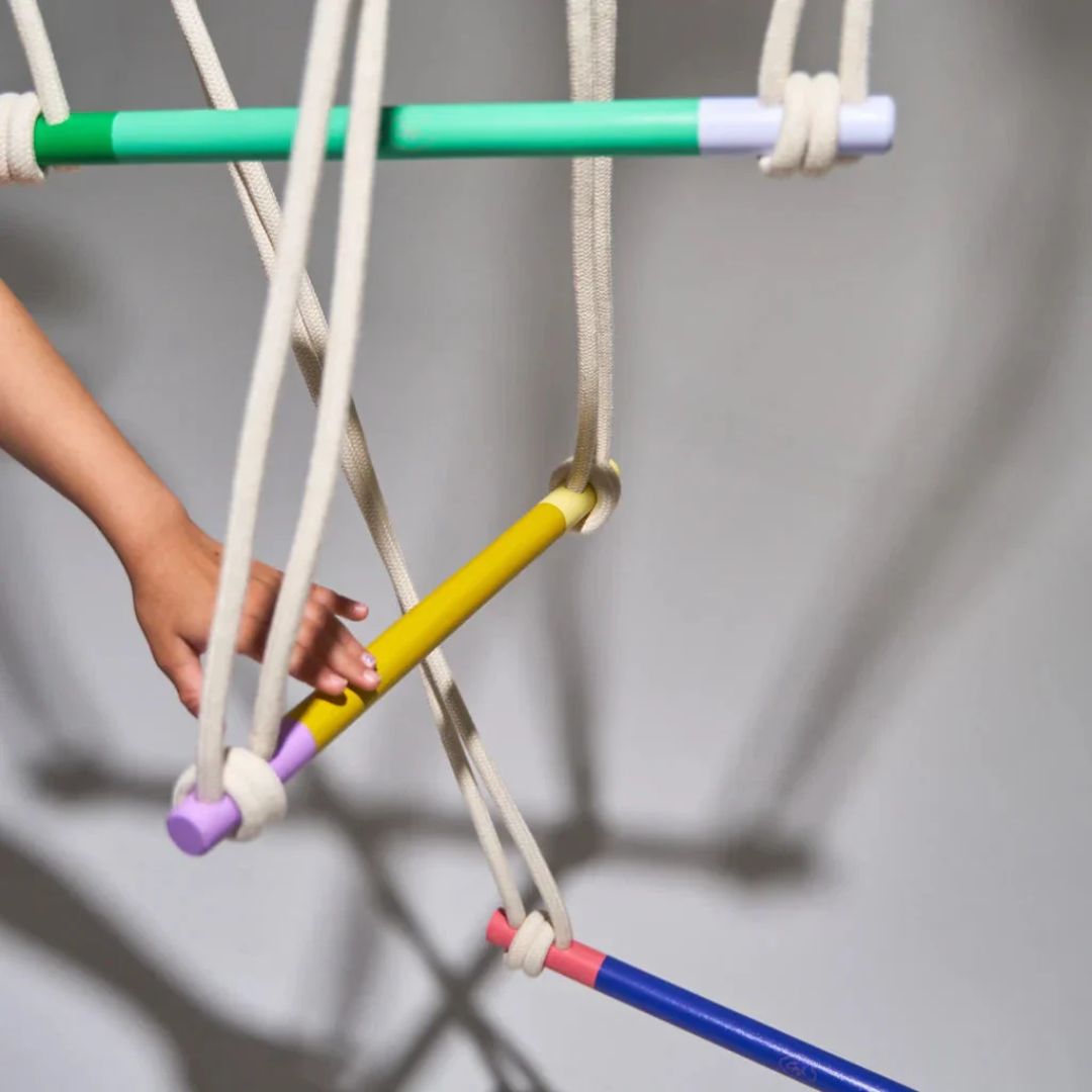 Indoor Trapez 'Colorful' lila/ocker/gelb