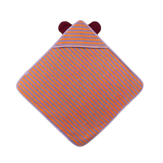 Kapuzenhandtuch aus Baumwolle 75x75 cm 'Bear Lavender'