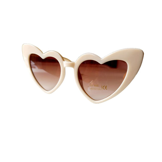 Kinder Sonnenbrille Herzdesign Uni beige