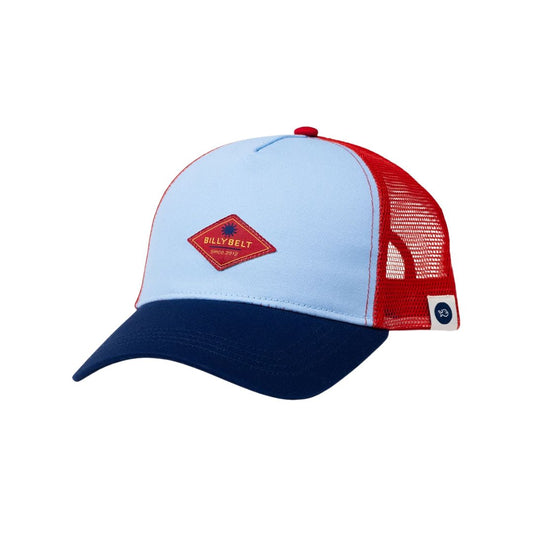 Kinder Trucker-Cap aus Baumwolle blau/rot