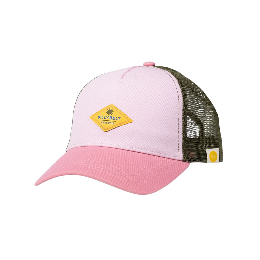 Kinder Trucker-Cap aus Baumwolle rosa/grün