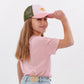 Kinder Trucker-Cap aus Baumwolle rosa/grün