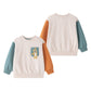 Sweatshirt Colorblock mit Brusttasche 'Beary Funny'