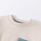 Sweatshirt Colorblock mit Brusttasche 'Beary Funny'