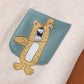 Sweatshirt Colorblock mit Brusttasche 'Beary Funny'