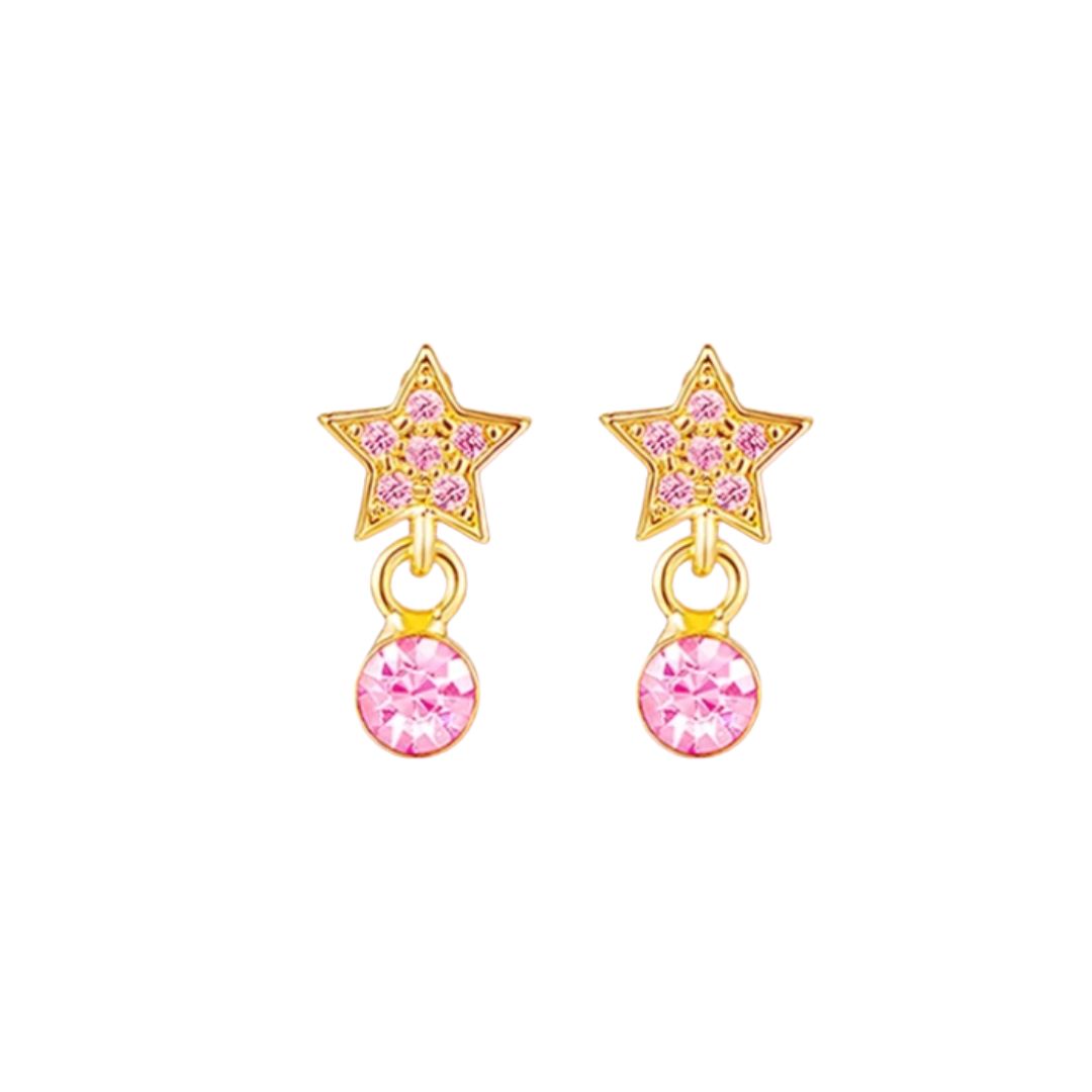 Cutie Ohrclips 'Kleiner Luxe Drops Stern rosa' Clip On