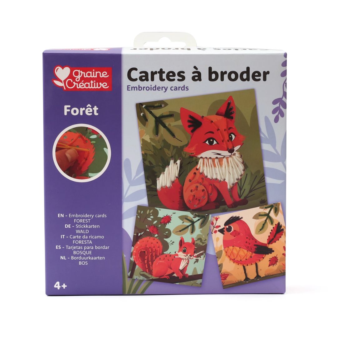 Stickkarten 'Im Wald'