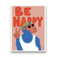 Kunstdruck 'Affe BE HAPPY' A3
