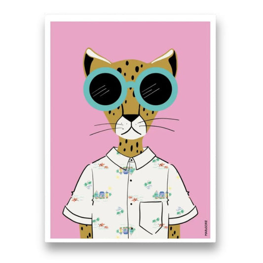 Kunstdruck 'Löwe HIPSTER' A3