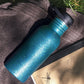 LEKKABOX Glitzer Edelstahl Trinkflasche 'GO' aqua 500ml