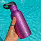 LEKKABOX Glitzer Edelstahl Trinkflasche 'GO' pink 500ml