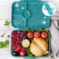 LEKKABOX Lunchbox mit 4 Fächern 'Glamour' aqua