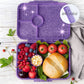 LEKKABOX Lunchbox mit 4 Fächern 'Glamour' purple