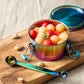 LEKKABOX Runde Edelstahldose 'Rainbow Clipsy'
