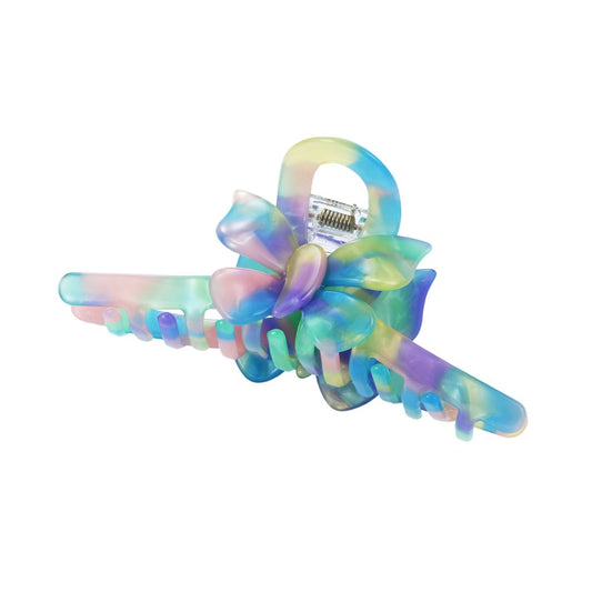 Lange Haarklammer mit Schleife multicolor