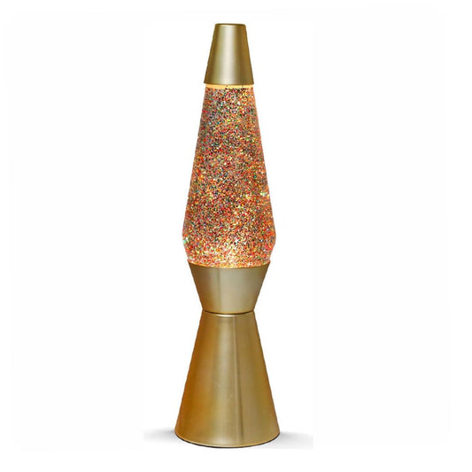 Lavalampe Golden Glitter