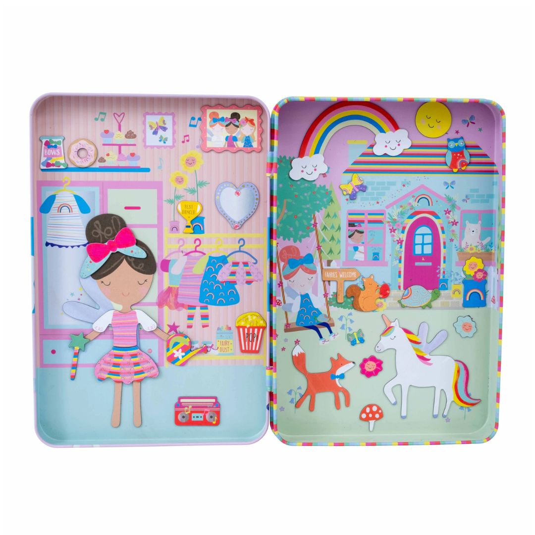 Magnetische Spielzeit Dose 'Regenbogenfee'