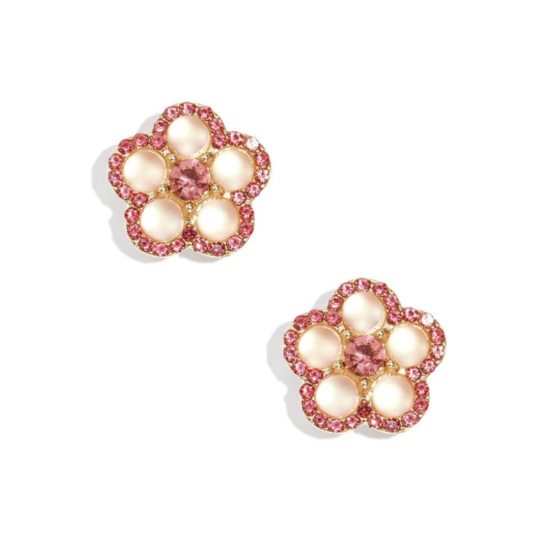 Manschettenknöpfe Cartoon 'Blumen pink'