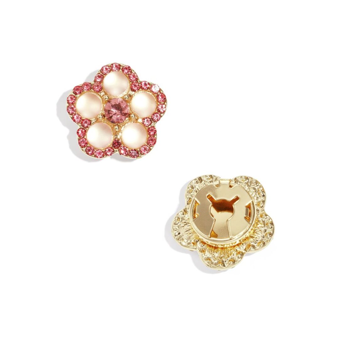 Manschettenknöpfe Cartoon 'Blumen pink'