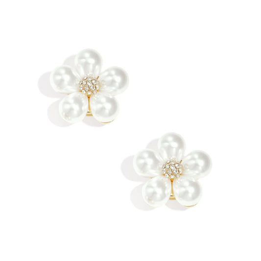 Manschettenknöpfe Cartoon 'Blumen weiß'