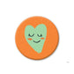 Mini Magnet orange 'Grünes Herz'