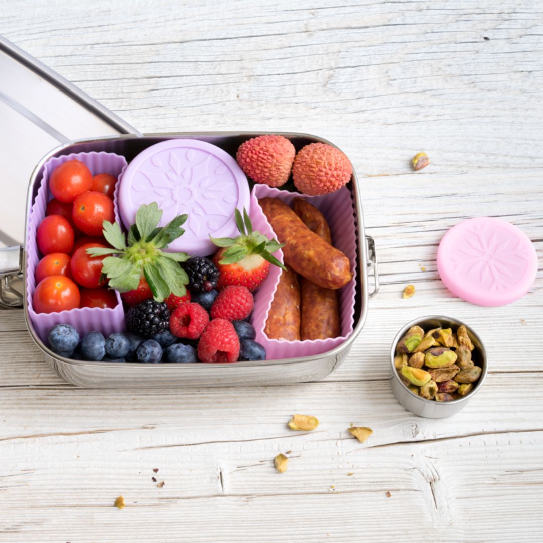LEKKABOX Mini Soßen Behälter 2er Set 'Dipper' lavendel