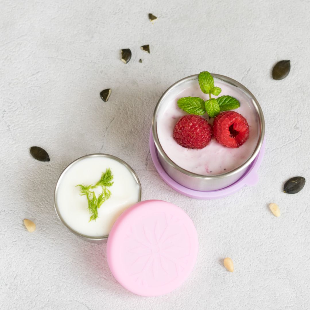 LEKKABOX Mini Soßen Behälter 2er Set 'Dipper' lavendel
