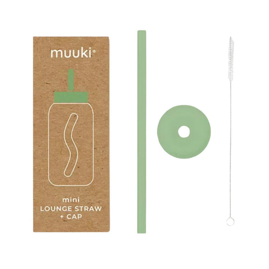Mini Trinkhalm + Cap für Trinkflasche 500 ml pure matcha