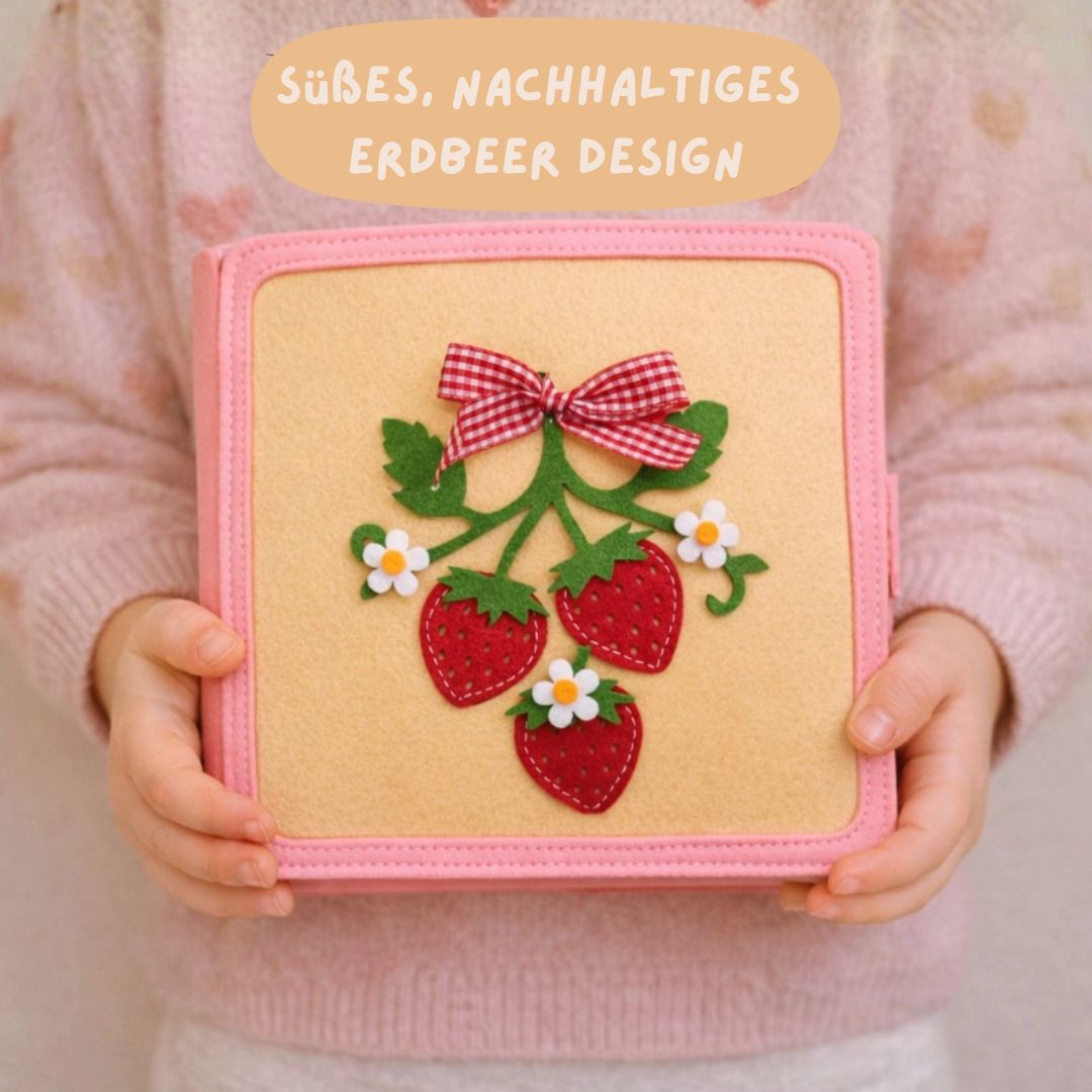 Montessori Beschäftigungsbuch 'Süße Erdbeere' für Kleinkinder