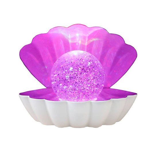 Stimmungslicht 'Muschel-Lampe weiß/rosa