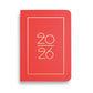 NAVUCKO | Pocket Kalender DIN A6 'Planner 2026' rot