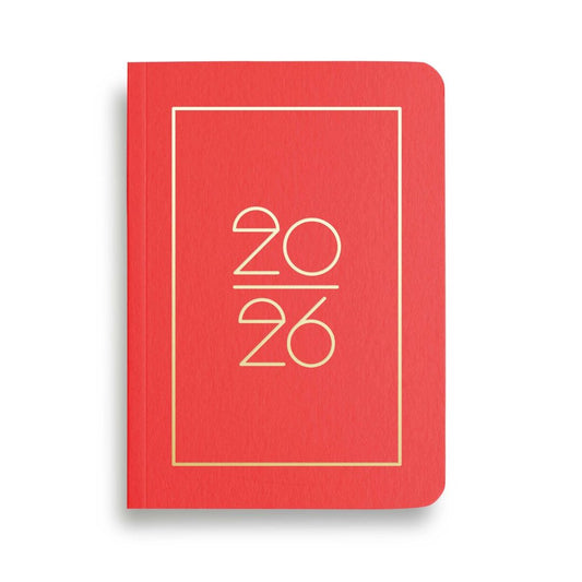 NAVUCKO | Pocket Kalender DIN A6 'Planner 2026' rot