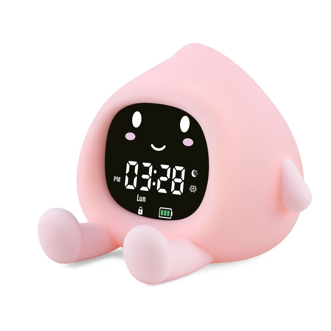 Nachtlicht Wecker multifunktional 'Tropfen' rosa