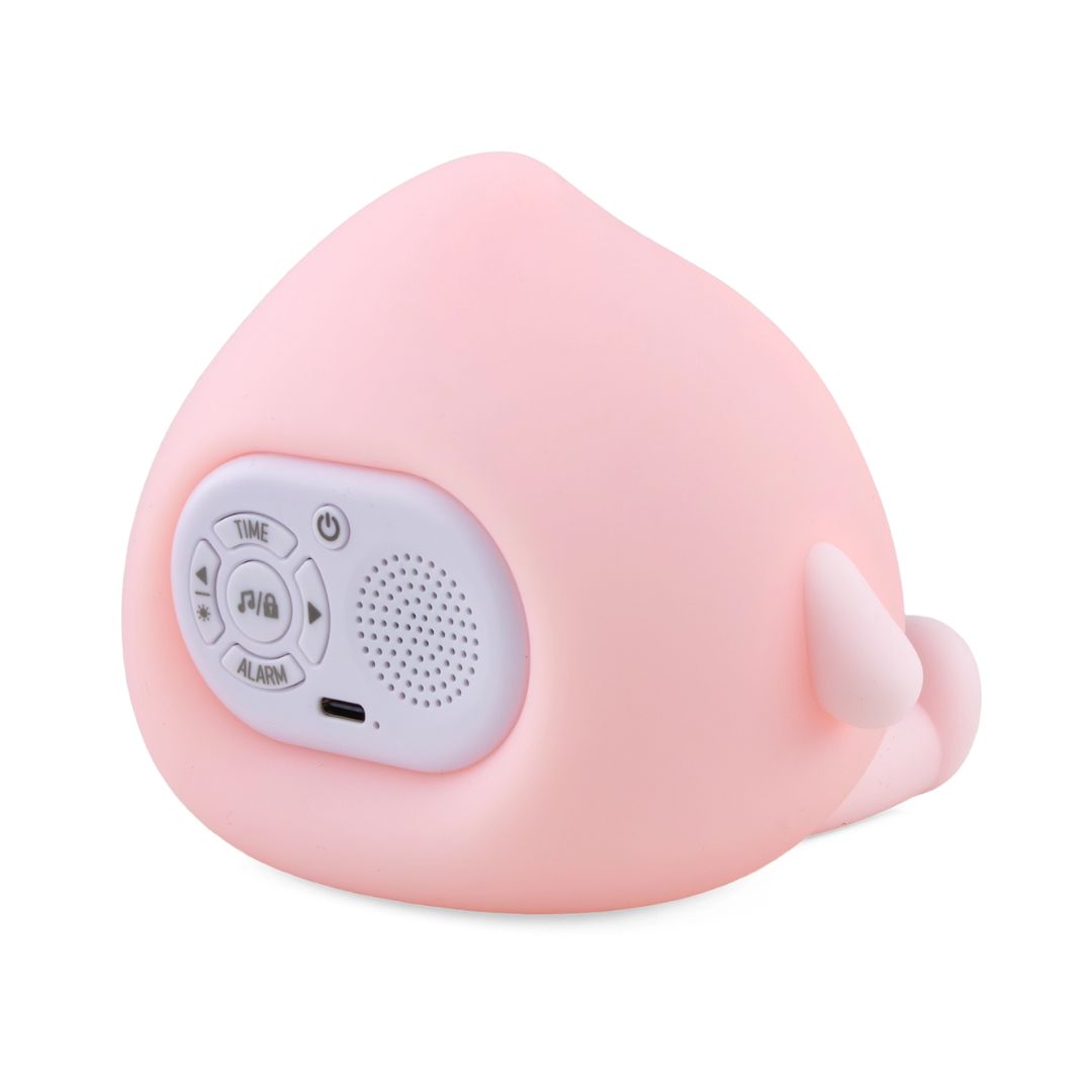 Nachtlicht Wecker multifunktional 'Tropfen' rosa