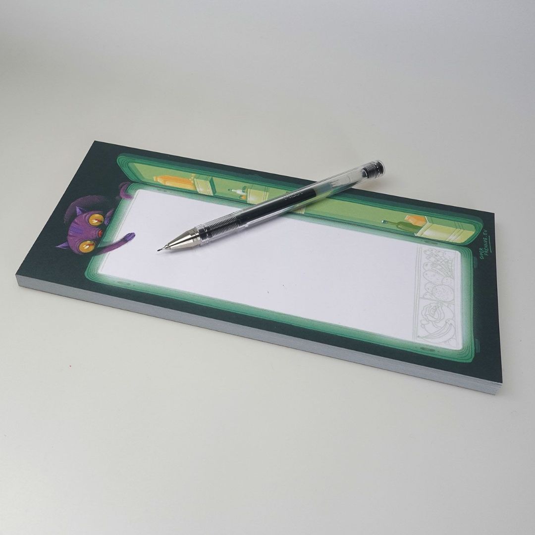 Notizblock A6 lang 'Kittchen Cat'