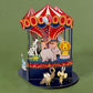 Original Papierschnitt Pop-up-Karte 'Karusselltiere'