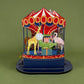 Original Papierschnitt Pop-up-Karte 'Karusselltiere'